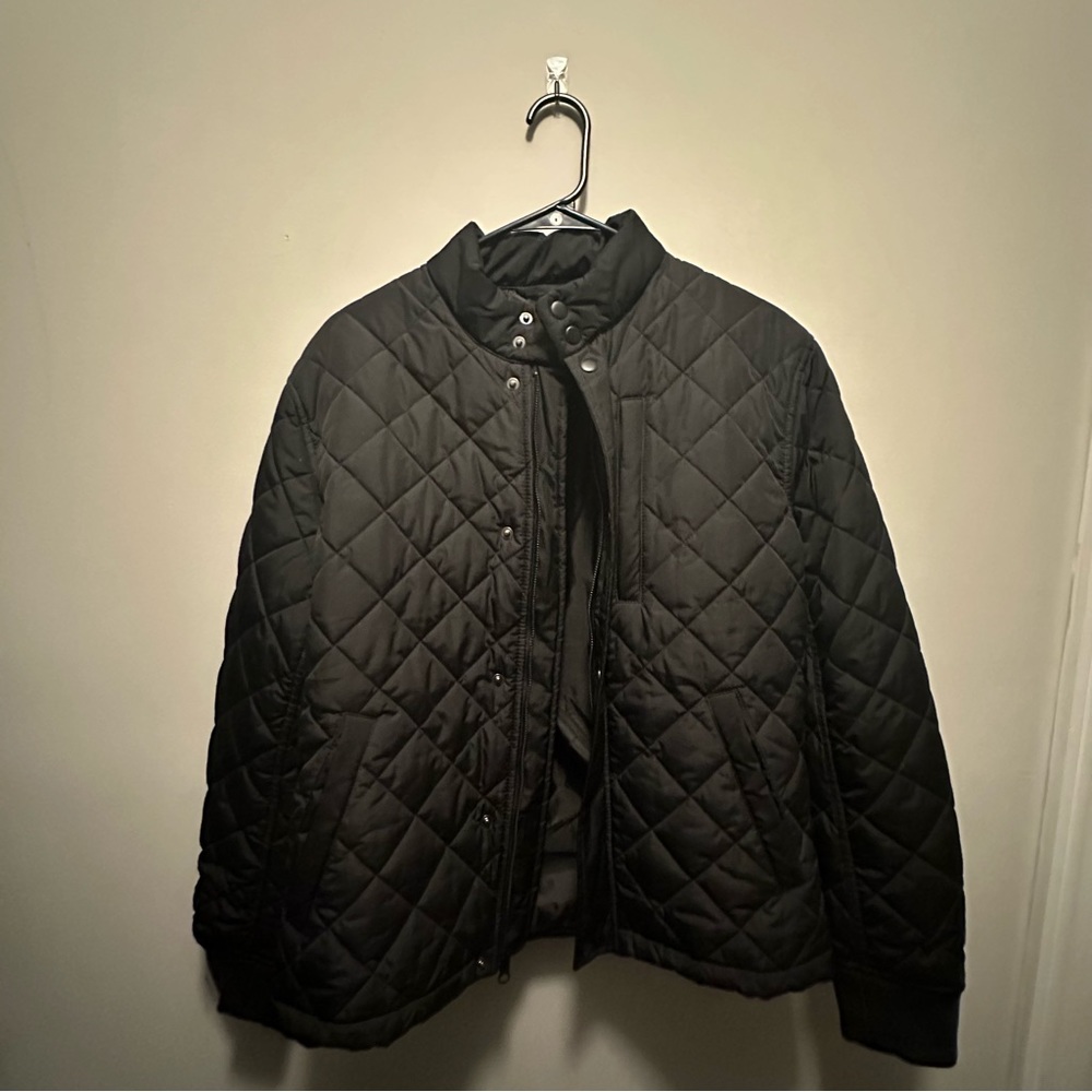 Banana Republic Black Diamond Quilted Jacket, Size Small